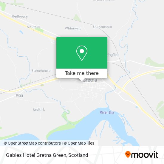 Gables Hotel Gretna Green map