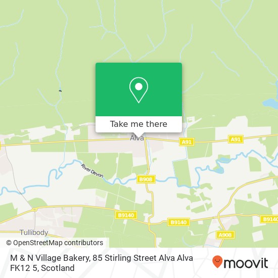 M & N Village Bakery, 85 Stirling Street Alva Alva FK12 5 map