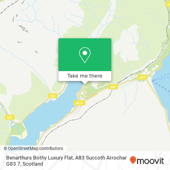 Benarthurs Bothy Luxury Flat, A83 Succoth Arrochar G83 7 map