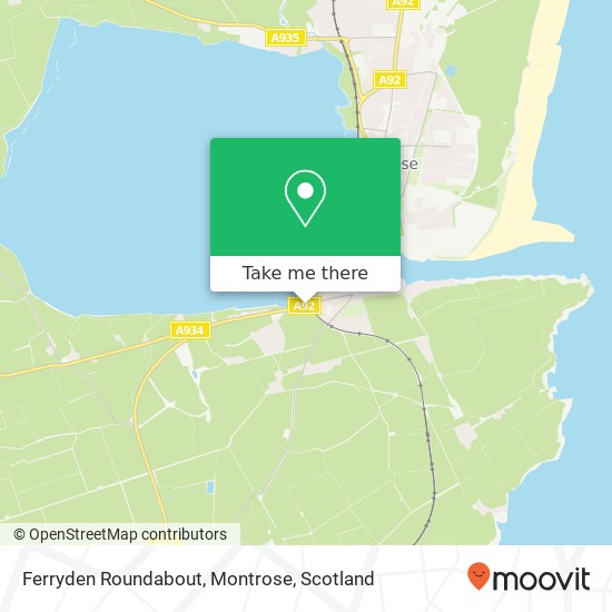 Ferryden Roundabout, Montrose map