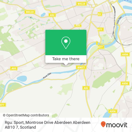 Rgu: Sport, Montrose Drive Aberdeen Aberdeen AB10 7 map