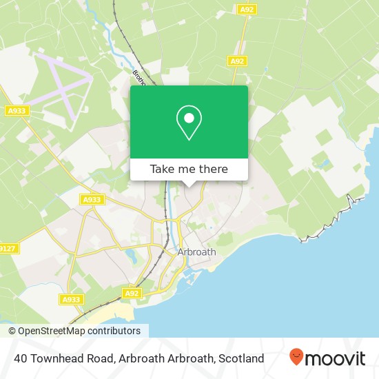 40 Townhead Road, Arbroath Arbroath map