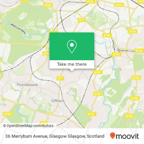 36 Merryburn Avenue, Glasgow Glasgow map