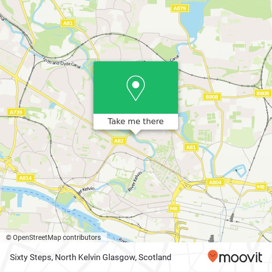 Sixty Steps, North Kelvin Glasgow map