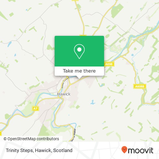 Trinity Steps, Hawick map