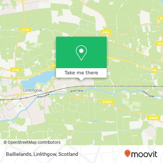 Baillielands, Linlithgow map