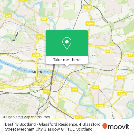 Destiny Scotland - Glassford Residence, 4 Glassford Street Merchant City Glasgow G1 1UL map