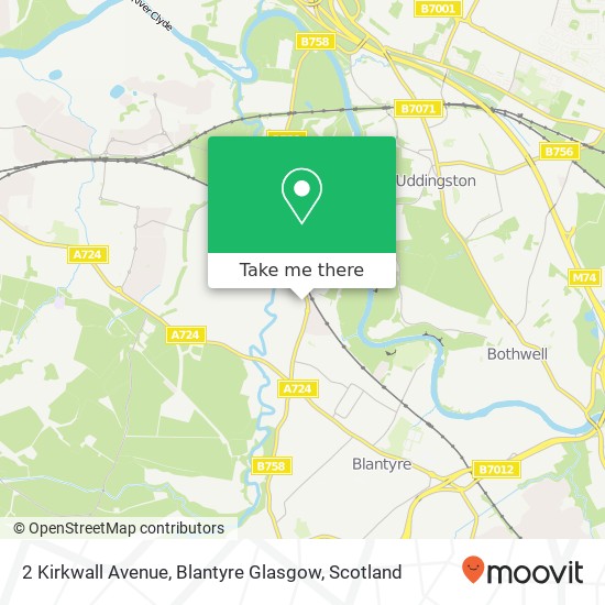 2 Kirkwall Avenue, Blantyre Glasgow map