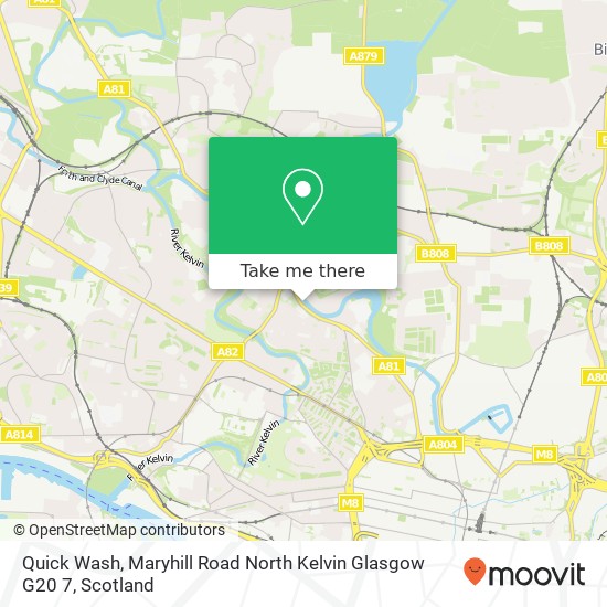 Quick Wash, Maryhill Road North Kelvin Glasgow G20 7 map