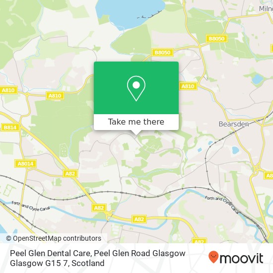 Peel Glen Dental Care, Peel Glen Road Glasgow Glasgow G15 7 map