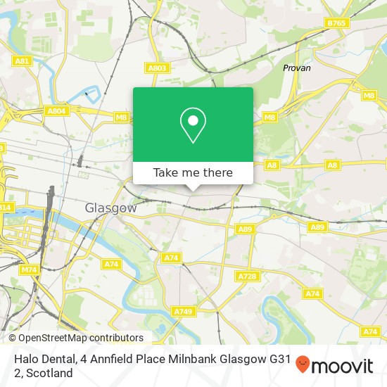 Halo Dental, 4 Annfield Place Milnbank Glasgow G31 2 map