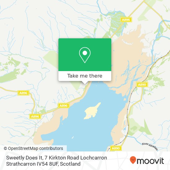 Sweetly Does It, 7 Kirkton Road Lochcarron Strathcarron IV54 8UF map