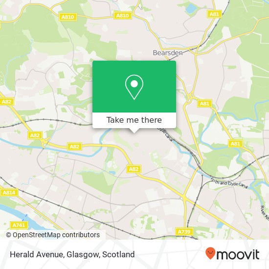 Herald Avenue, Glasgow map