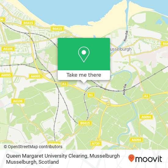 Queen Margaret University Clearing, Musselburgh Musselburgh map