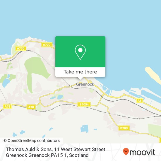 Thomas Auld & Sons, 11 West Stewart Street Greenock Greenock PA15 1 map