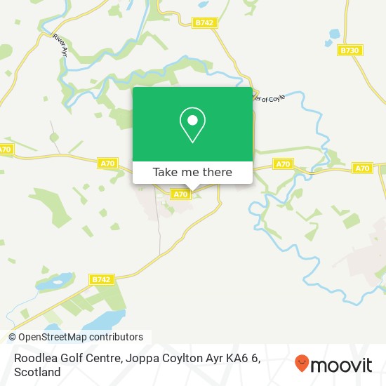 Roodlea Golf Centre, Joppa Coylton Ayr KA6 6 map