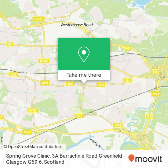 Spring Grove Clinic, 3A Barrachnie Road Greenfield Glasgow G69 6 map