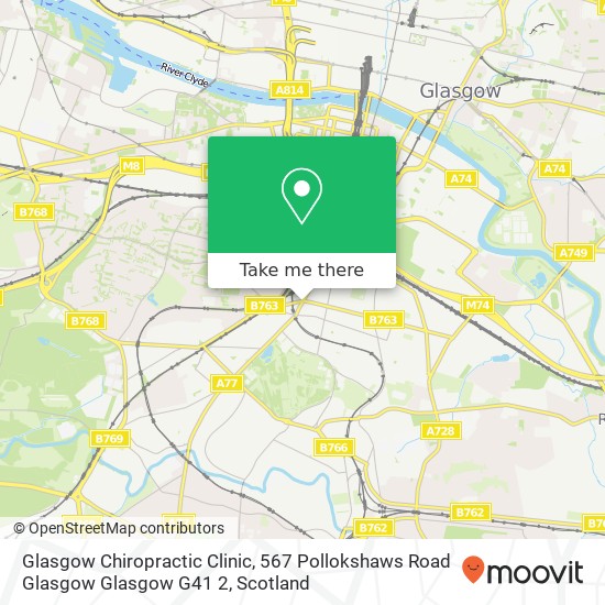 Glasgow Chiropractic Clinic, 567 Pollokshaws Road Glasgow Glasgow G41 2 map