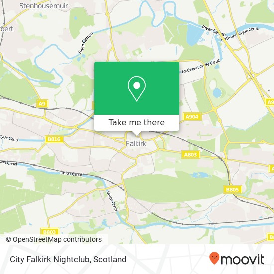 City Falkirk Nightclub map