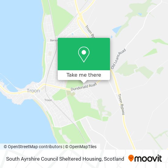 South Ayrshire Council Sheltered Housing map