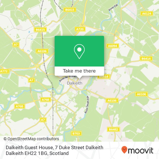 Dalkeith Guest House, 7 Duke Street Dalkeith Dalkeith EH22 1BG map