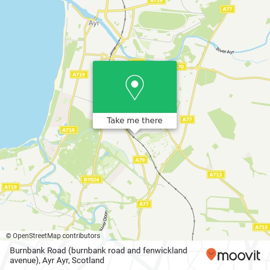 Burnbank Road (burnbank road and fenwickland avenue), Ayr Ayr map