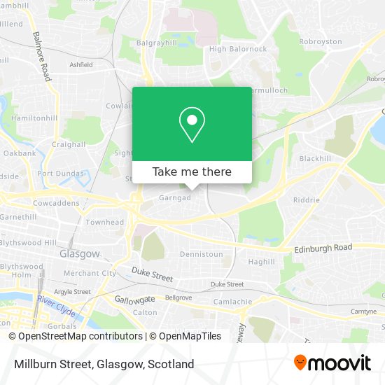 Millburn Street, Glasgow map