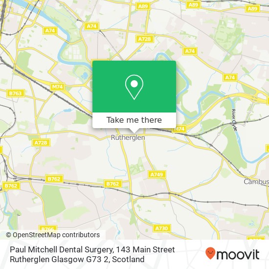 Paul Mitchell Dental Surgery, 143 Main Street Rutherglen Glasgow G73 2 map
