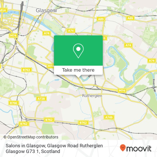Salons in Glasgow, Glasgow Road Rutherglen Glasgow G73 1 map