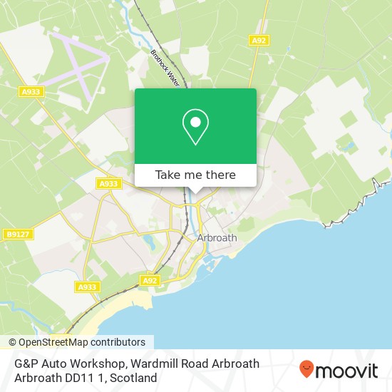 G&P Auto Workshop, Wardmill Road Arbroath Arbroath DD11 1 map