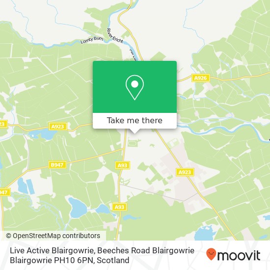 Live Active Blairgowrie, Beeches Road Blairgowrie Blairgowrie PH10 6PN map