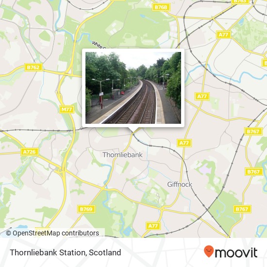 Thornliebank Station map