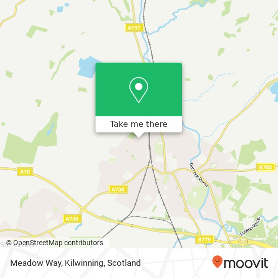 Meadow Way, Kilwinning map