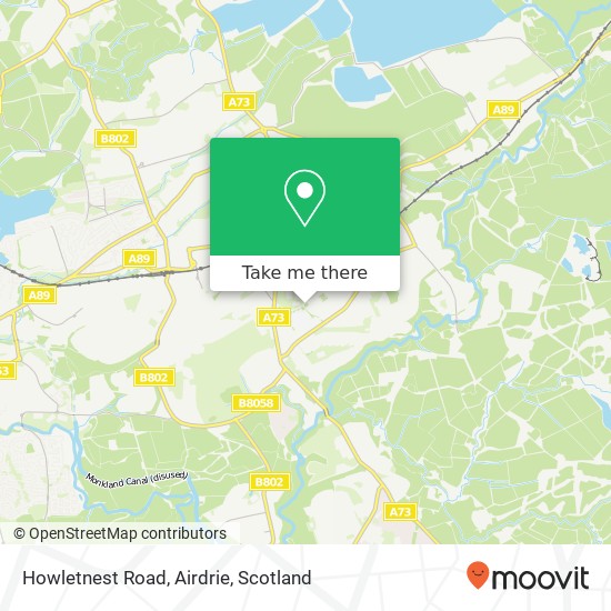 Howletnest Road, Airdrie map