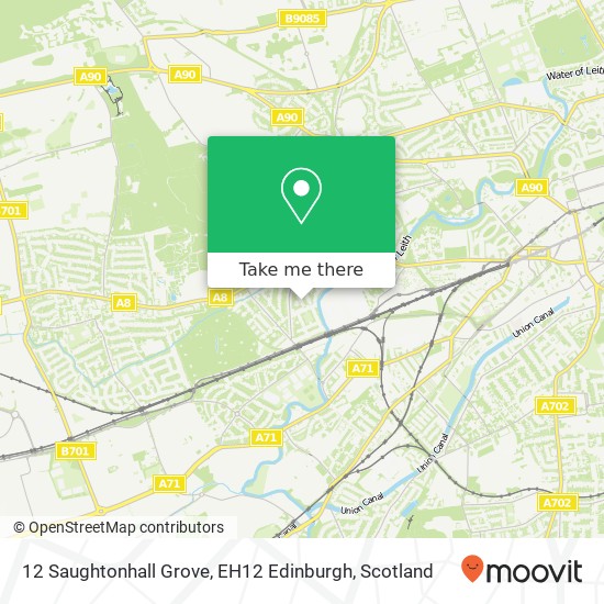 12 Saughtonhall Grove, EH12 Edinburgh map