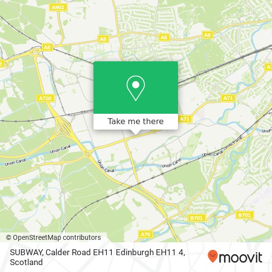 SUBWAY, Calder Road EH11 Edinburgh EH11 4 map