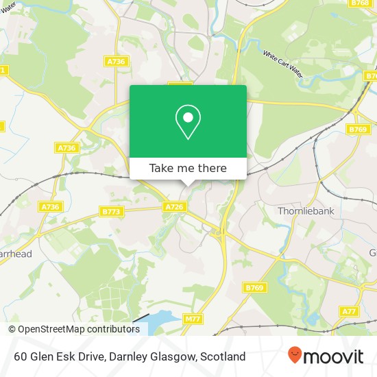 60 Glen Esk Drive, Darnley Glasgow map