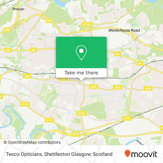Tesco Opticians, Shettleston Glasgow map
