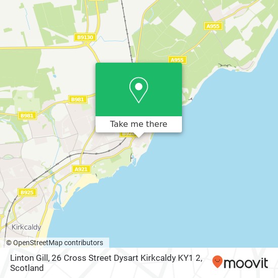 Linton Gill, 26 Cross Street Dysart Kirkcaldy KY1 2 map