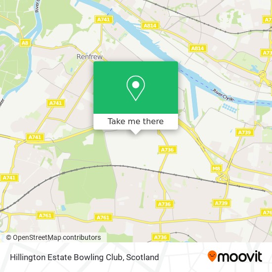 Hillington Estate Bowling Club map