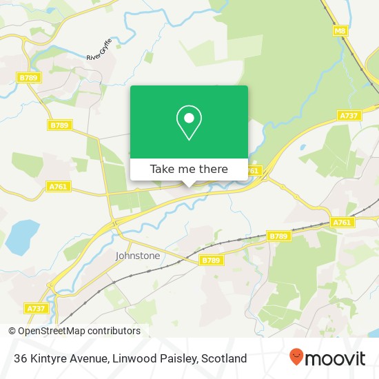 36 Kintyre Avenue, Linwood Paisley map