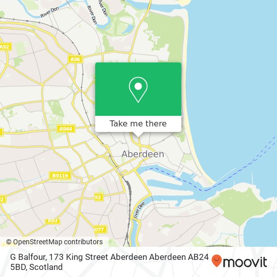 G Balfour, 173 King Street Aberdeen Aberdeen AB24 5BD map
