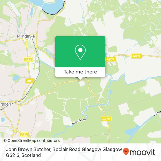 John Brown Butcher, Boclair Road Glasgow Glasgow G62 6 map