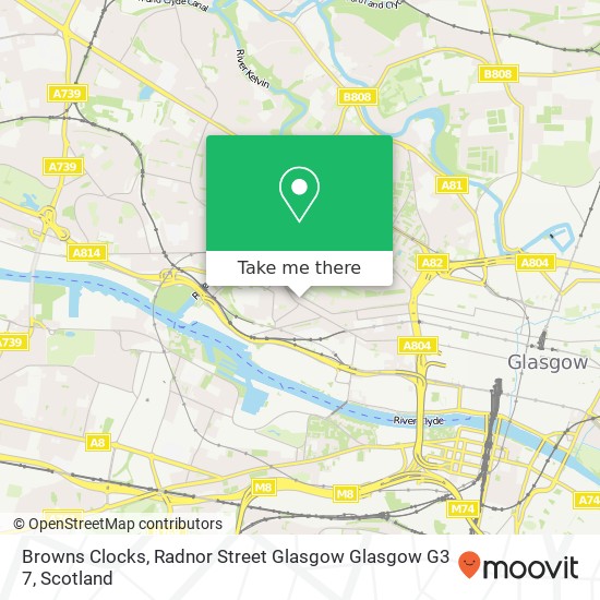 Browns Clocks, Radnor Street Glasgow Glasgow G3 7 map