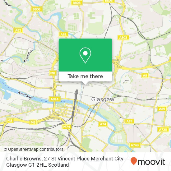Charlie Browns, 27 St Vincent Place Merchant City Glasgow G1 2HL map