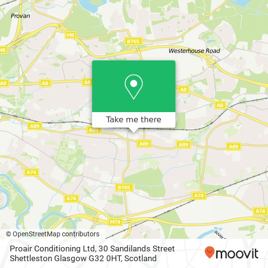 Proair Conditioning Ltd, 30 Sandilands Street Shettleston Glasgow G32 0HT map