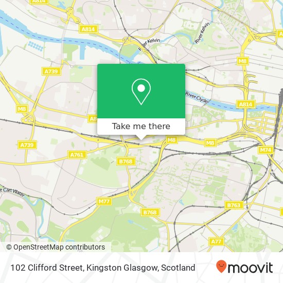 102 Clifford Street, Kingston Glasgow map