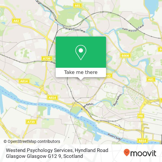 Westend Psychology Services, Hyndland Road Glasgow Glasgow G12 9 map