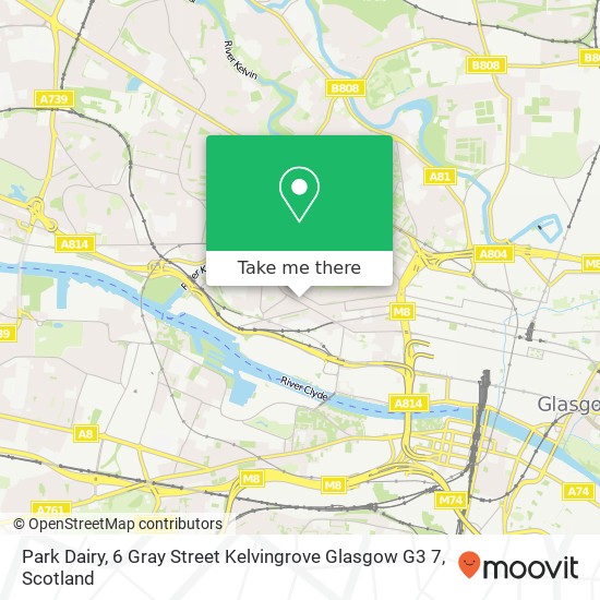 Park Dairy, 6 Gray Street Kelvingrove Glasgow G3 7 map