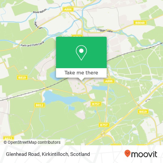 Glenhead Road, Kirkintilloch map